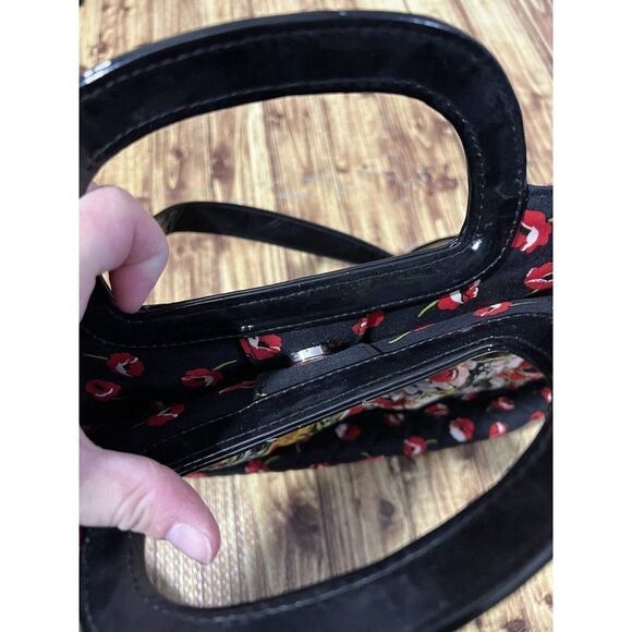 Vera Bradley Floral Shoulder Bag Poppy Fields Interior - Picture 3 of 7